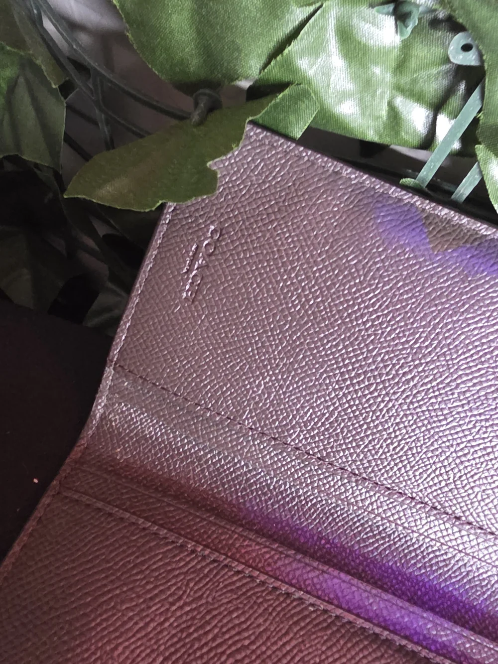 Coach Leather Zip-Around Wallet in Cognac Brown